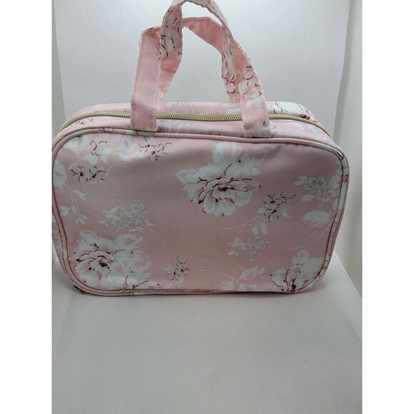 Yumi Kim Pink Floral Hanging Makeup Train Case - Perfect for Travel! NEW NO TAGS - Picture 1 of 6